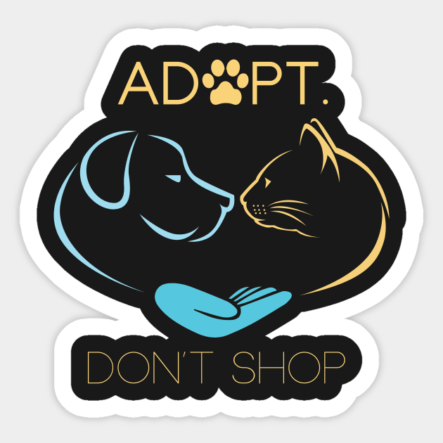 Adopt Don't Shop Animal Rescue Lovers Sticker by GDLife